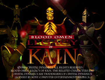 Blood Omen - Legacy of Kain (US) screen shot title